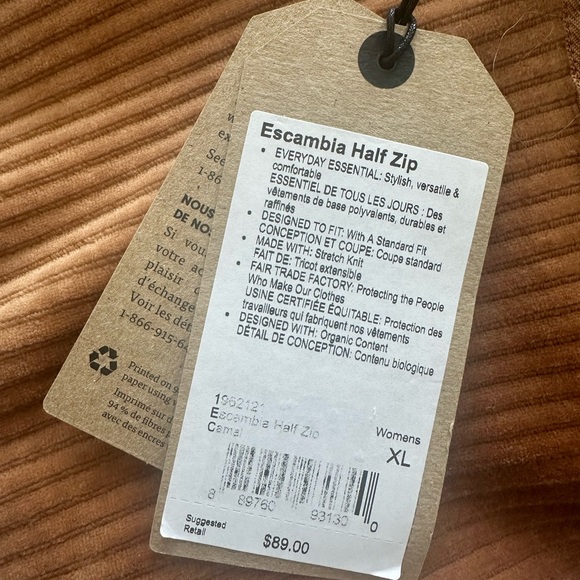 Prana Crop Womans Half Zip - Picture 4 of 5